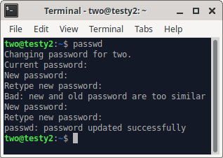 Changing the root user password