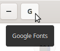 Google Font button