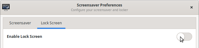 Lock Screen tab
