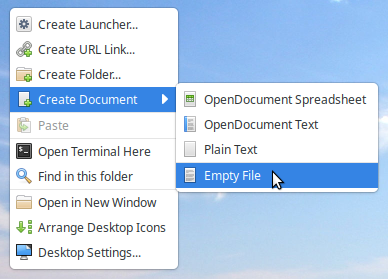 Create Document > Empty File