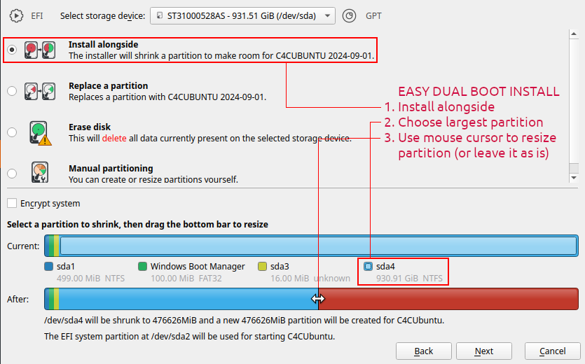 Easy Dual Boot Install