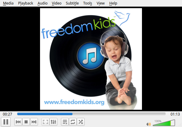 Freedom Kids™ playing in VLC