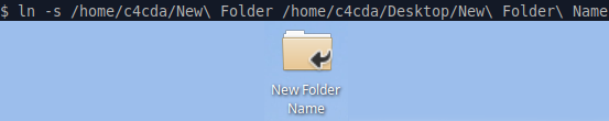 Symbolic Link: New Folder Name