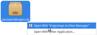 Open With "Egrampa Archive Manager"