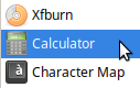 "Calculator" in Menu