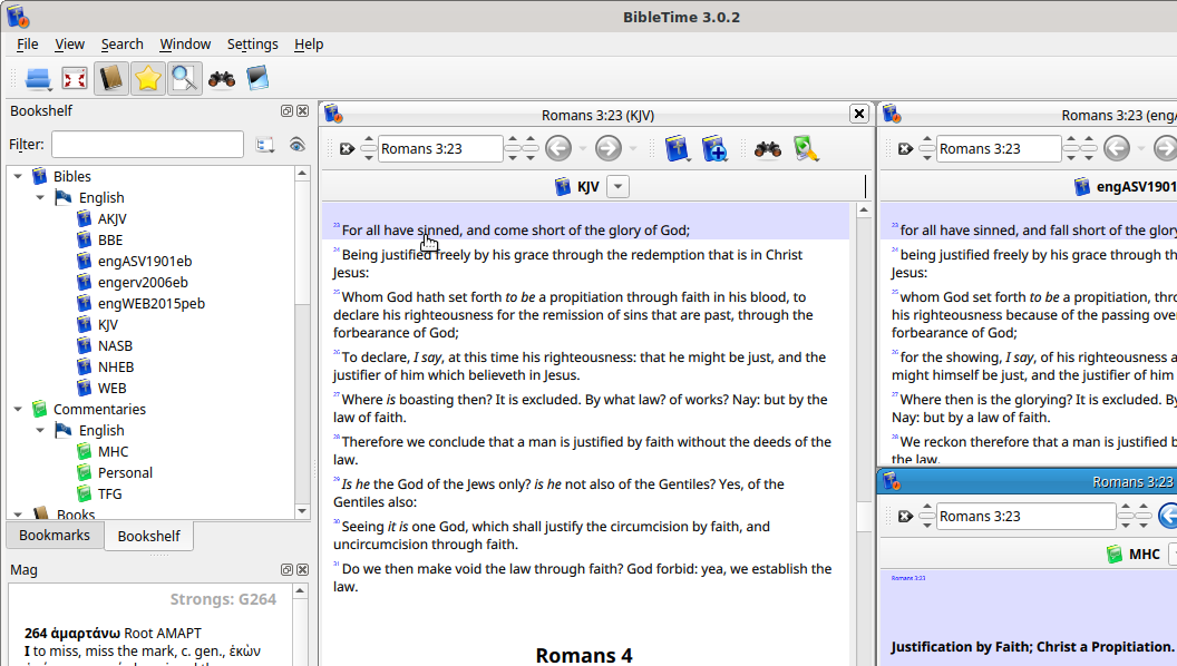 BibleTime (also using the SWORD Library) replaces Bible Desktop in C4C Ubuntu 24.04