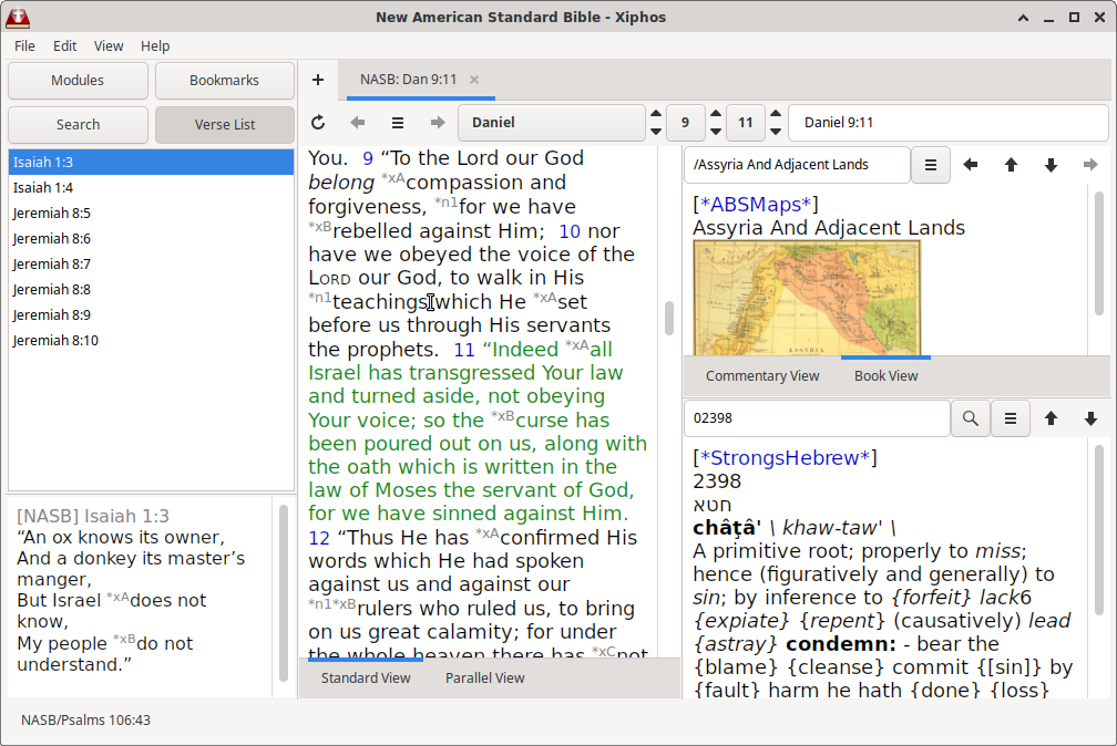 Tried and True, Xiphos Bible Guide remains in C4C Ubuntu under Education