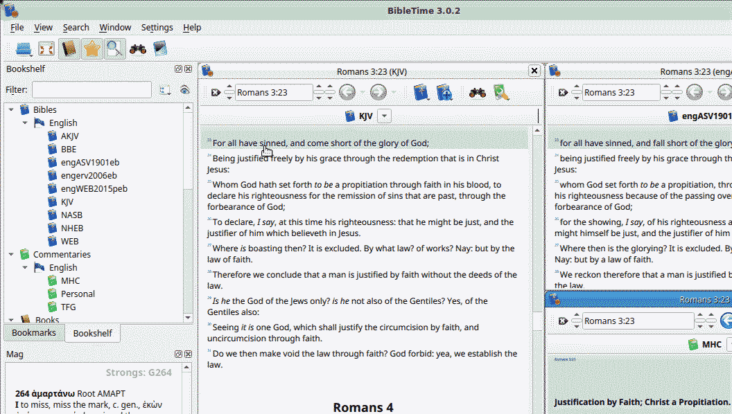 BibleTime (also using the SWORD Library) replaces Bible Desktop in C4C Ubuntu 24.04