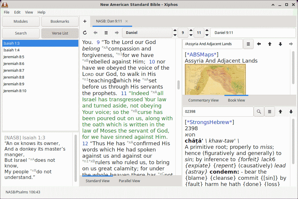 Tried and True, Xiphos Bible Guide remains in C4C Ubuntu 24.04 under Education