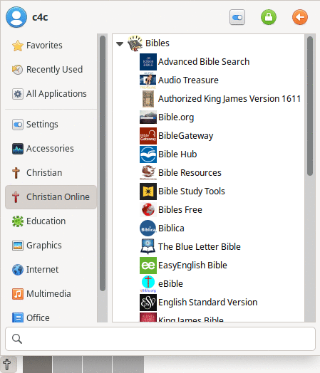 The Christian Online Menu Features One-Click Access to Good Stuff on the Web