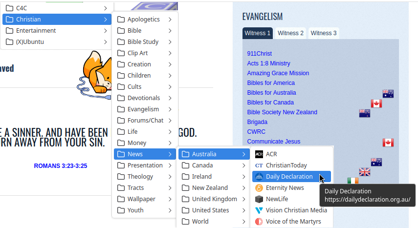 Firefox - Bookmarks: Christian > News > Australia > Daily Declaration